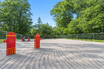 Dog park with agility equipment